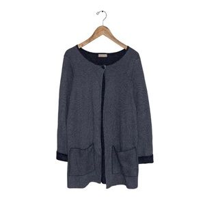 Benedetta  B Cardigan‎ Sweater Grey Wool Cashmere Cape Long Women’s Size Medium
